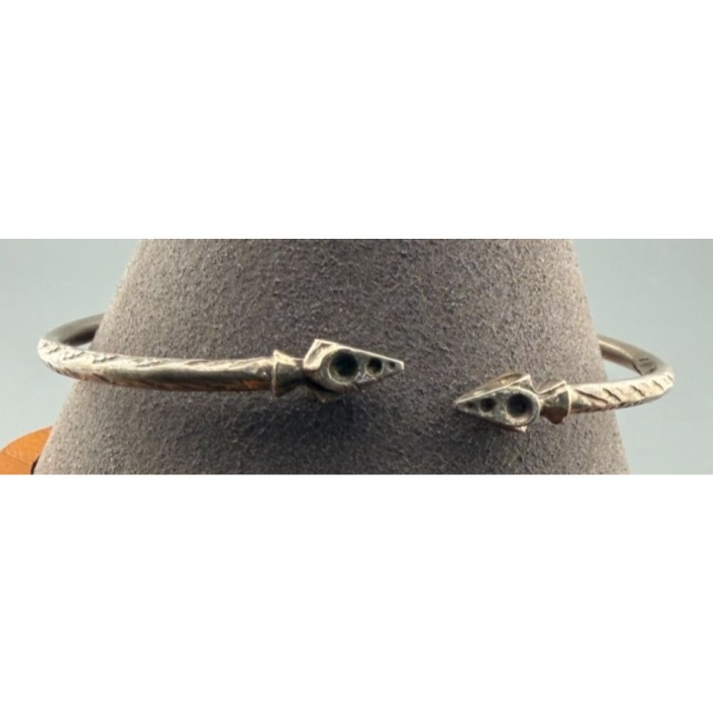 Sterling Silver 925 Antique Arrowhead Bangle